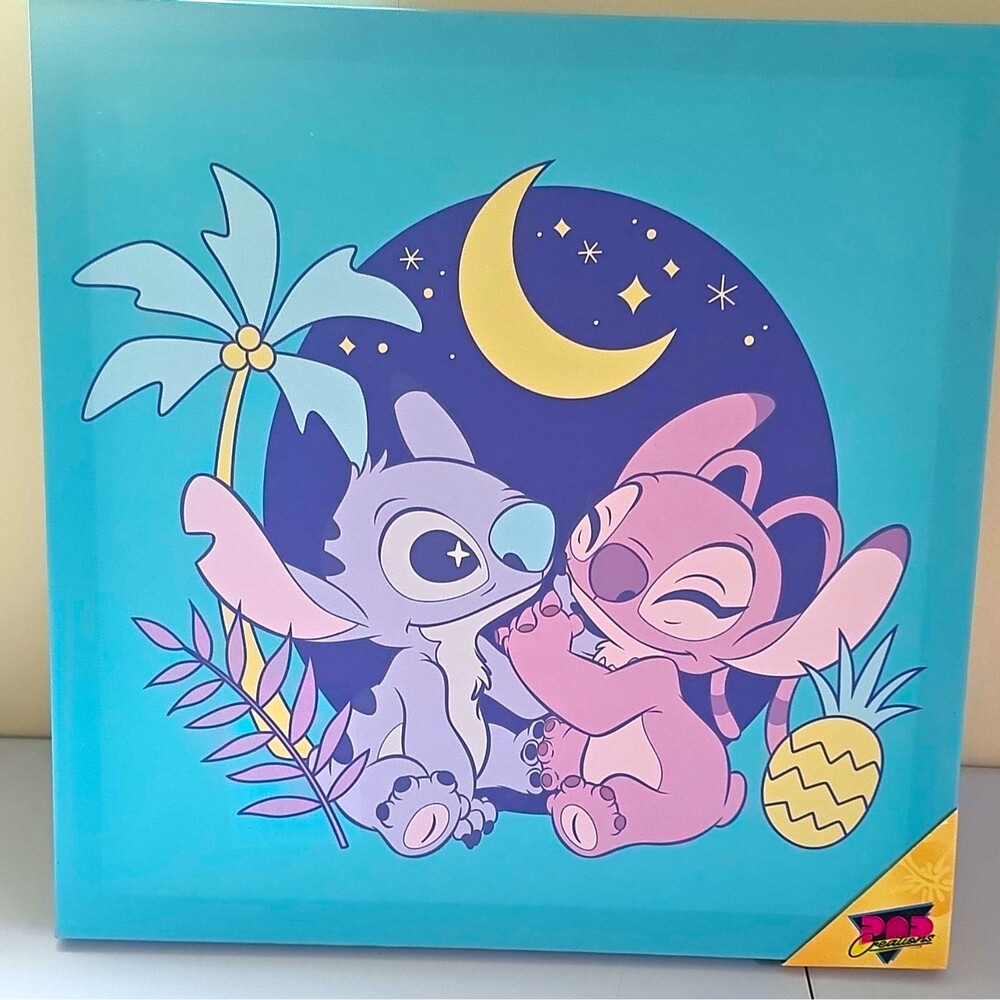 Disney Lilo & Stitch Stitch & Angel Canvas Wall Art Print, Disney Franchise